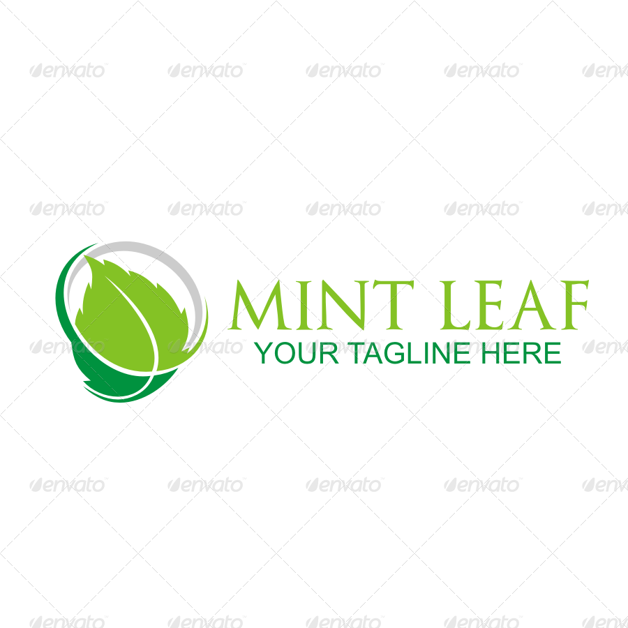 Mint Leaf Logo by seviart | GraphicRiver